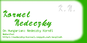 kornel nedeczky business card